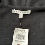 Red Haute Women’s Size L Black Lightweight Knit Snap Front Cardigan Jacket Size L Photo 5