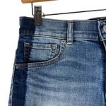 EXPRESS  Denim Shorts Womens 2 Two Tone Shortie High Rise Stret Cutoff Retro Photo 1