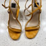 White House | Black Market Wedges Espadrille Ankle Strap Heels Yellow Size 8.5 Photo 7
