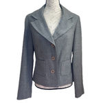 Tory Burch 100% WOOL GRAY BLAZER JACKET SIZE 6 (CON48) Photo 1
