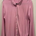 J.Crew Button Down Long Sleeve Pink Cream Pajama Shirt Photo 0