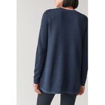 COS Waffle Stitch Cotton Jumper Dot Textured Knit Sweater Blue Size Small Photo 2