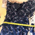 Drew ANTHROPOLOGIE  Navy Floral High Low Wrap Dress‎ Size XS Photo 8
