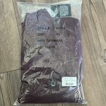 Cashmere Grandfather Cardigan in Burgundy from C by Bloomingdale's Size XS NWT Red Photo 4