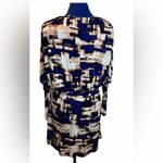 Parker Blouson Catalina Dress Stretch Drape Faux Wrap Watercolor Dolman Sleeve S Photo 2