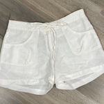 Basix of America Linen Blend Chino Shorts White Small Photo 0