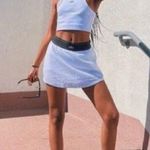 Alo Yoga Match Point Tennis Skirt White M Photo 7