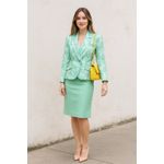 Erin London Floral Printed Long Sleeve Collared Lined Blazer Suit Jacket Size M Green Size M Photo 12