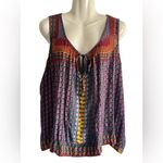 MÁNDALA Boho Chic Multicolor Tank Top Purple Size L Photo 1