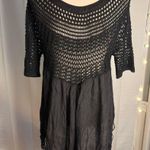 Selfie Couture Black Crochet Fringe Top Photo 2