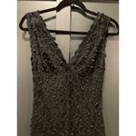 Nicole Bakti vintage  Silk Embellished Plunge Neck Long Evening formal maxi Dress Photo 2