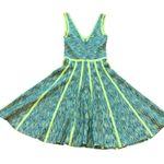 Bebe Space Dye Fit & Flare Dress Sleeveless Bold Stretch V-Neck Size Small NWT Photo 5