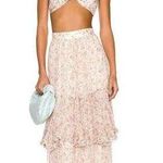 Rococo  SAND Vie Maxi Skirt in Off White & Pink XSmall New Womens Long Photo 0