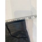 ZARA  Black Faux Leather Skinny Pants Sz Sm Ankle Zip Pockets Polyester Women’s Photo 9