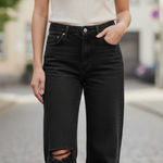 joe's jeans NWOT $208 JOE'S HIGH RISE WIDE LEG H Jeans  MEGARA Black SZ-32 Photo 0