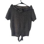 Hendi Sm Grey Wool Ruffle Knit Academia Sweater Cottage Coquette Feminine Fairy Gray Photo 5