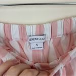 Serena & Lily  Pink and White Striped Lounge Pants Size Small Photo 1