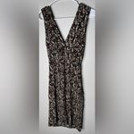 Connected Apparel Free w/Bundle Womens  Black/Brown vneck sleeveless Dress size 6 Photo 4