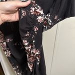 Maurice's Maternity Black Floral short sleeve belly cinched shirt size 2X Photo 3