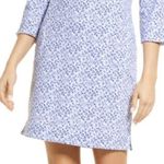 Tommy Bahama  Aubrey Blue Tile Print Tunic Dress Size XS deep ultramarine Photo 1