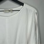 Zenergy by Chico’s Ruthie Relaxed Cold Shoulder Top Chico Sz 2 US Sz 12 NWT White Photo 3