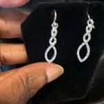 Diamanté hanging earrings very classy with understated elegance. Photo 2