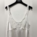 Linea Donatella  Lace Charmeuse Chemise Nightgown Slip Dress Babydoll White L Photo 2