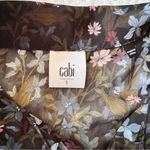CAbi Floret Blouse Sheer Floral Top Multicolor Button Down Shirt SMALL prairie Photo 3