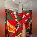 Gap VTG  Hawaiian Floral‎ Red Pants size small Photo 2