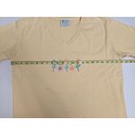 Fresh Produce Vtg Flowers V-Neck Casual T-Shirt Wmn Sz M 90s Lagenlook Americana Photo 1