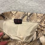 Snake Print ruffled bodycon Maxi Skirt Brown Size M Photo 3