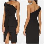 Black Halo x Janie Bryant Angelica One Shoulder Cocktail Party Dress Size 4 Photo 1