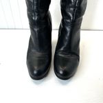 Nine West  Magic Black Leather Tall Knee High Boots Block Heel Women's Size 9 M Photo 6