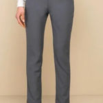 Lulus Pants Womens Large Gray Kick It Straight Leg Flat Front Office Career Photo 0