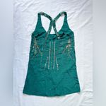Free People Ella Embellished Slip - Teal - S Photo 2