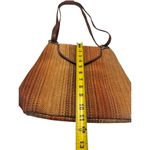 Due Fratelli Milan Brown Striped Shoulder Bag Purse 11x13 SKU 7006 Orange Photo 4