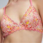 New savage x fenty SUNRAY LACE UNLINED PLUNGE BRA Size XL Pink Photo 4