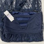 Speechless Strapless Formal Beaded Waist Navy Lace Dress Juniors Size 11 Photo 3
