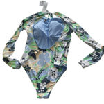 Roxy NWT Women's Long Sleeve Swimsuit One Piece Rashguard Floral XL, $100 Photo 7