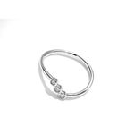 Boutique NEW 14k White Gold Genuine Certified Moissanite‎ Three Stone Ring Sz 6 Photo 9