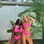 The Beach Club Vibrant Passionfruit Pink Women's Swimwear Bikini Set w/ Skirt Photo 1