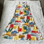 Tahari  Spaghetti strap boho maxi dress brushstroke canvas multicolor size Medium Photo 1