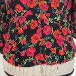EXPRESS  Womens Blouse Sz XS Floral Surplice Front Tie Boho Garden Party Y2k 90s Photo 6