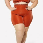 YITTY  Spotlight Shaping High Waist Biker Shorts Shimmered Baddest Brown Size 4X Photo 0