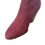 New! Violet & Red Jackson Laser Cut Topline Booties in Burgundy Red Photo 7