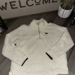 PINK - Victoria's Secret Victorias Secret PINK Cream Sherpa Sweatshirt Pullover Size Women’s Medium Photo 0