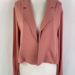 Melrose and Market New Open Front Crop Blazer Cropped Jacket Pink Size Small Photo 1