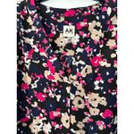 Anne Klein AK Floral Print Long Sleeve Blouse V Neck Womens plus size 2X Photo 1