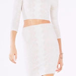 Bcbg MaxAzria Geometric Print Bodycon 2pc Pencil Skirt Set Sze Small Cream Beige Photo 0