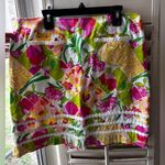 Lilly Pulitzer  Roslyn Pink Yellow Mini Pencil Skirt Sz 6 Photo 1